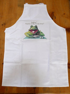 Simon Drew Aprons- Fly in my soup.