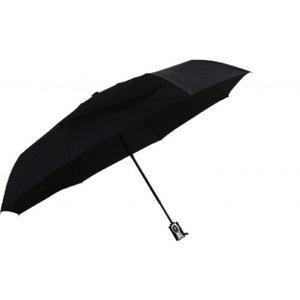 Galleria Men's Compact Folding Umbrella - Plain Black