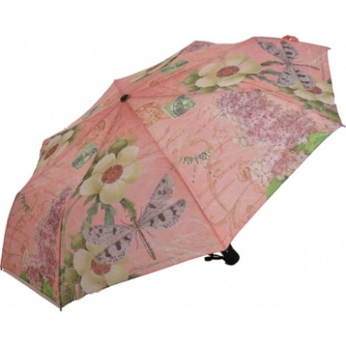 Coynes Pink Dragonfly Folding Umbrella with Automatic Open Auto Close