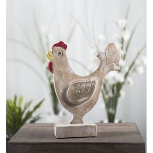 Large Wooden Rooster from Petti Rossi. 21x5x20cm