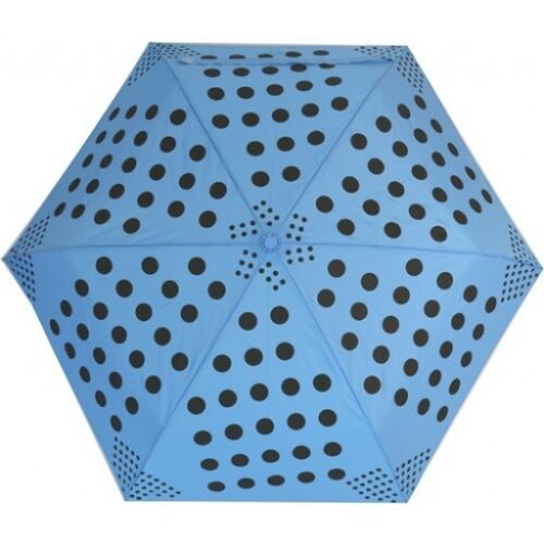 Vibrant black & colour polka dot folding umbrella from Soake-choice 4 colours