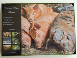Country Matters set 6 Placemats-Farming