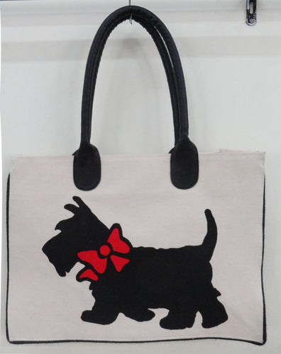 Eco-friendly Jute shopper bag - Single Scottie(Large)