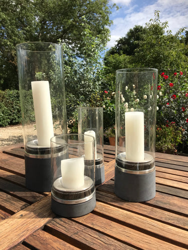PIEDRA Windproof Candle holder by BLOMUS, Choice 4 sizes.Suitable for outdoors.