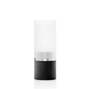 FARO stainless steel/blackpolystone  tea light holders from BLOMUS.Set of 3 or individual.