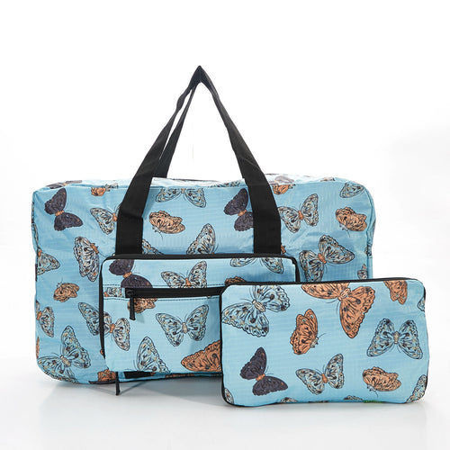 ECO CHIC Foldaway /expandable cabin approved  holdall-BlueButterfly