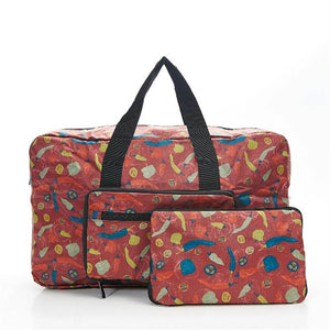 ECO CHIC Foldaway /expandable cabin approved  holdall-Red peppers