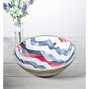 Handcrafted Enamelled Wood Bowls from Petti Rossi- MULTI SWIRL-3  sizes