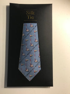 Simon Drew printed silk tie-Mole in one