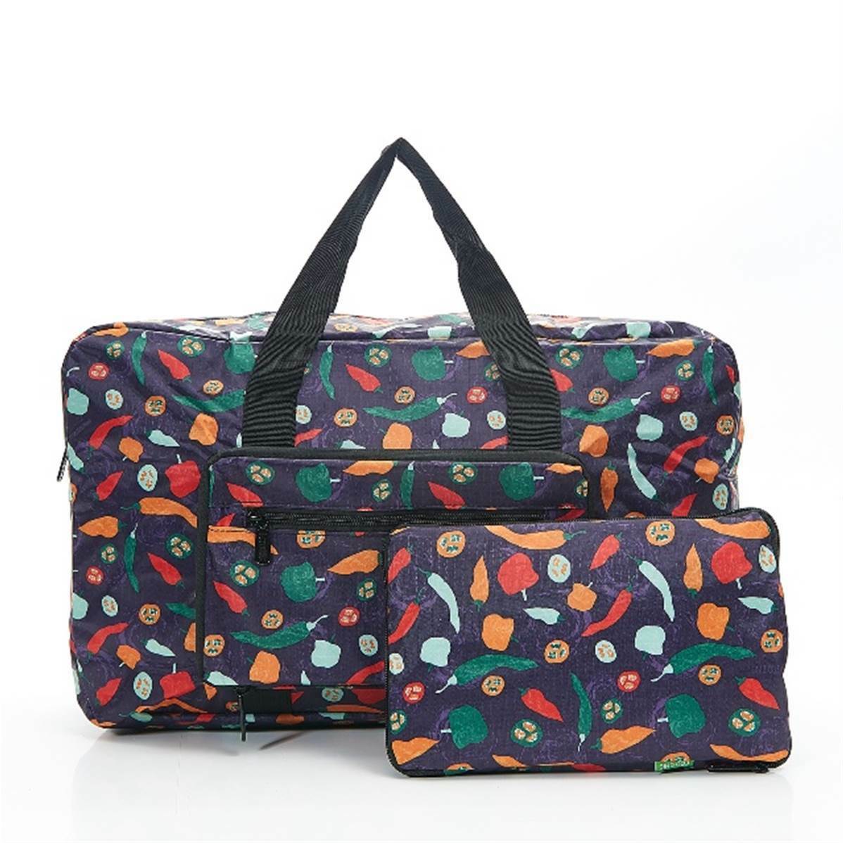 ECO CHIC Foldaway /expandable cabin approved  holdall-Purple peppers